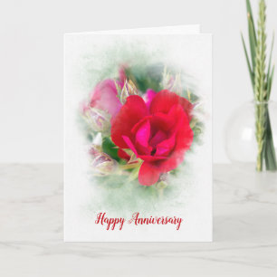 Anniversary Red Rose Card