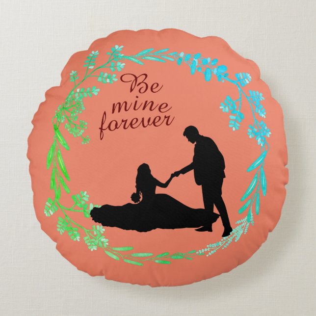 anniversary round pillow (Front)