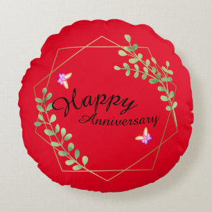 Anniversary  round pillow