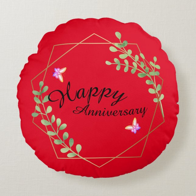 Anniversary  round pillow (Front)