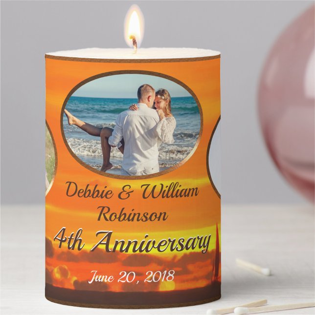 Anniversary Sailboat Sunset 1300 Pillar Candle (Creator Uploaded)