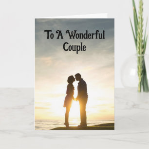 Anniversary Silhouette Couple Greeting Card