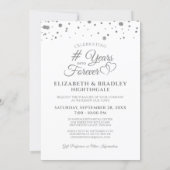 Anniversary Silver YEARS INTO FOREVER Vow Renewal  Invitation (Back)