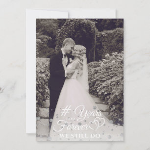 Anniversary Silver YEARS INTO FOREVER Vow Renewal Invitation