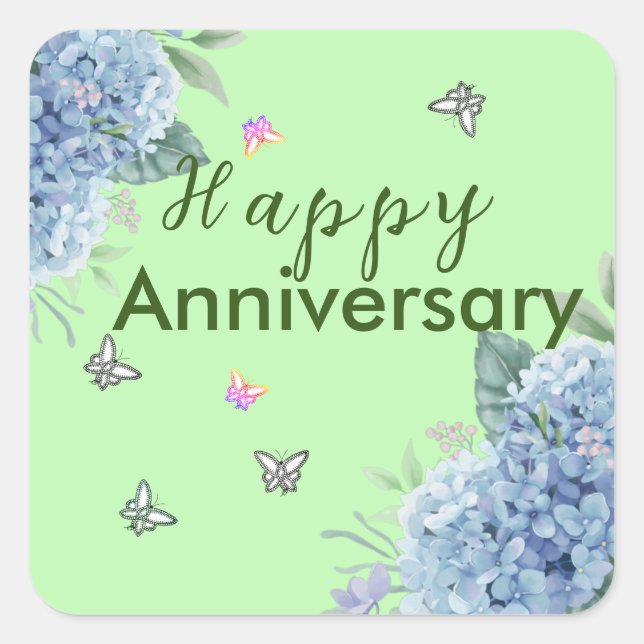 Anniversary  square sticker (Front)