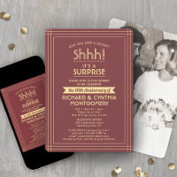 Anniversary Surprise Party Burgundy & Gold 1 Photo