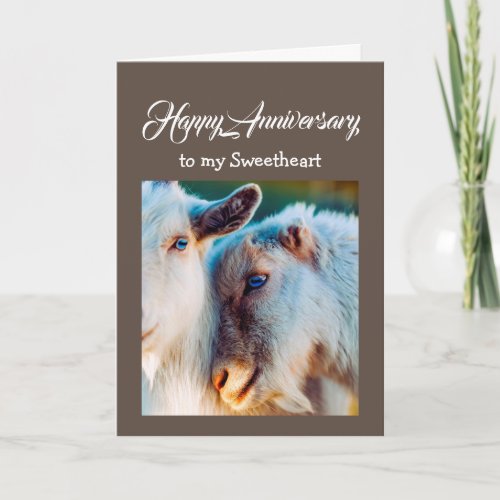 Anniversary Sweetheart Love You OLD GOAT Card