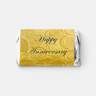Anniversary Swirls Gold Hershey's Miniatures