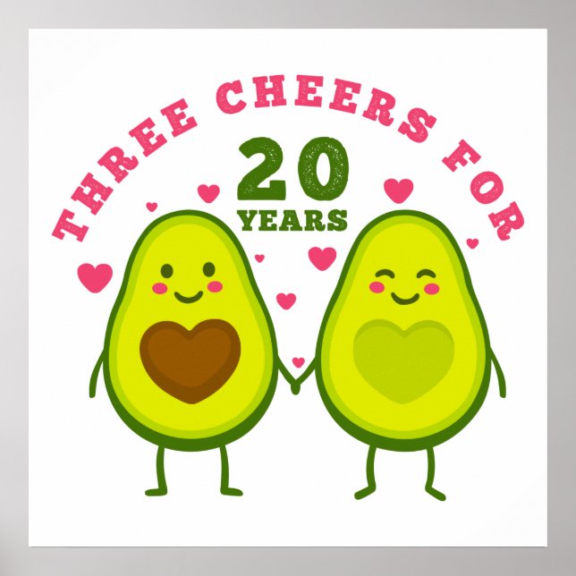 Anniversary three cheers for 20 years poster (Front)