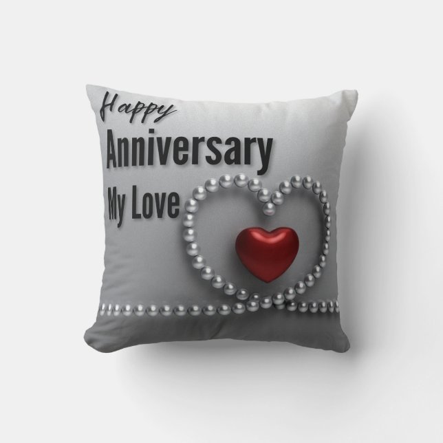 Anniversary  throw pillow (Front)