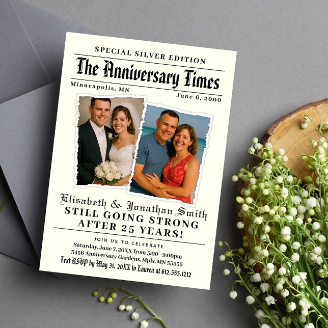 Anniversary Times Newspaper Anniversary Invitation (Anniversary Times Newspaper Anniversary Invitation)