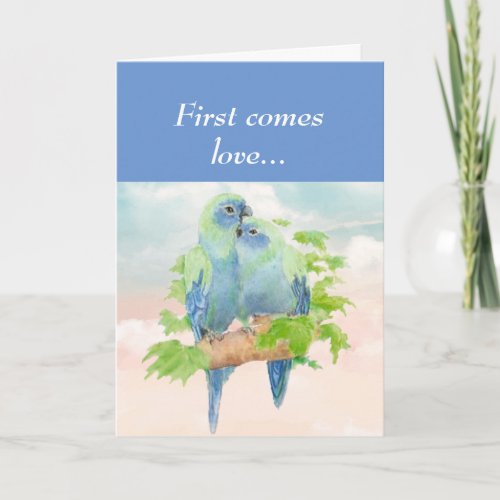 Anniversary to the ONE I LOVE Blue Parrots Card