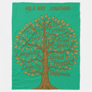 Anniversary Tree Fleece Blanket
