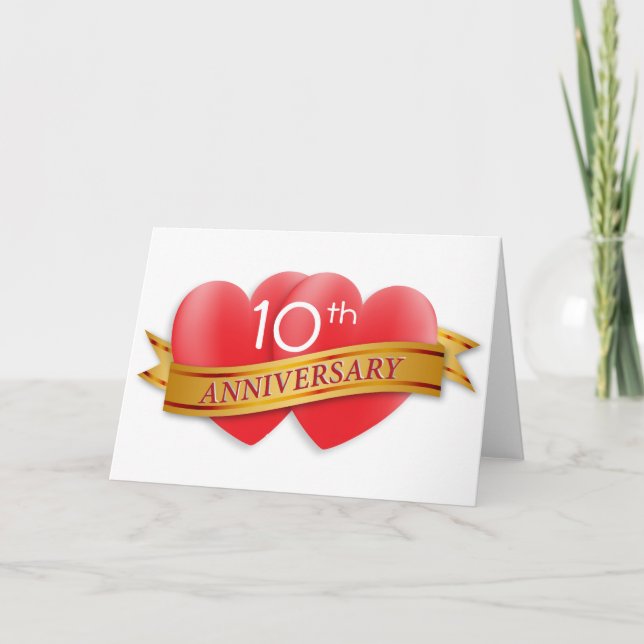 Anniversary two hearts card (Front)
