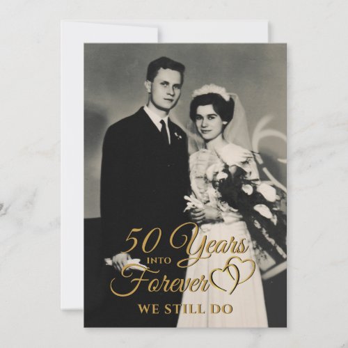 Anniversary Vow Renewal YEARS INTO FOREVER Invitation