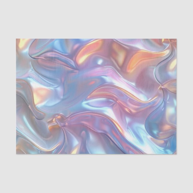 Anniversary Wedding Birthday Iridescent Frosting Tissue Paper (Front)
