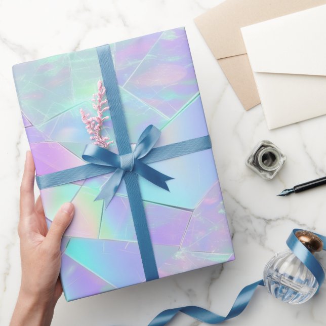 Anniversary Wedding Birthday Iridescent Wrapping Paper (Gifting)