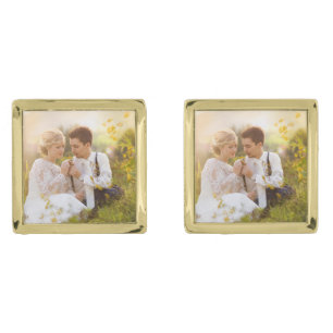 Anniversary wedding couple keepsake photo cufflinks