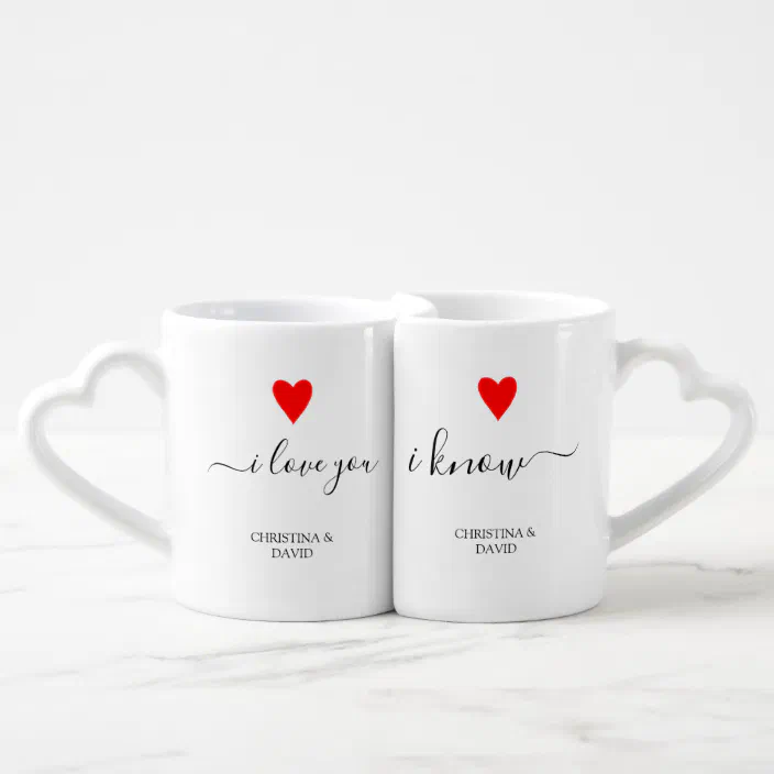Custom Name Special Mug for Wedding or Anniversary 15oz White Ceramic Mug Personalized Heart Initial Mug