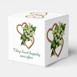Anniversary, Wedding, Love  Lily and Hearts Favor Box