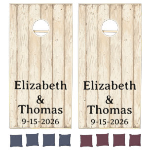 Anniversary Wedding Party Custom Cornhole Set