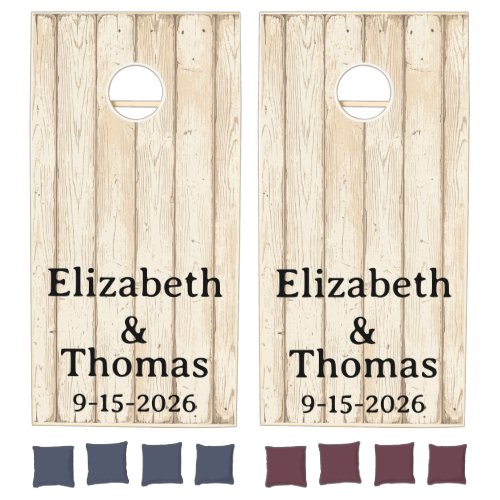 Anniversary Wedding Party Custom Cornhole Set