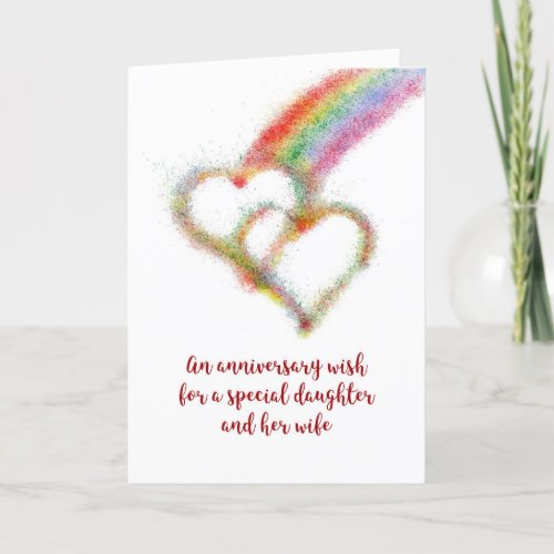 Anniversary Wish for Daughter and her Wife Card