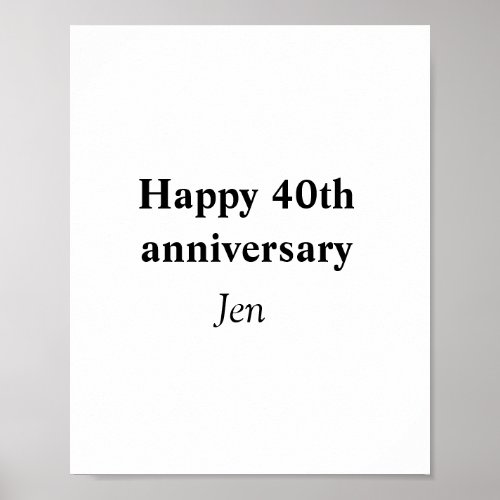 Anniversary your name text image editable  invitat poster