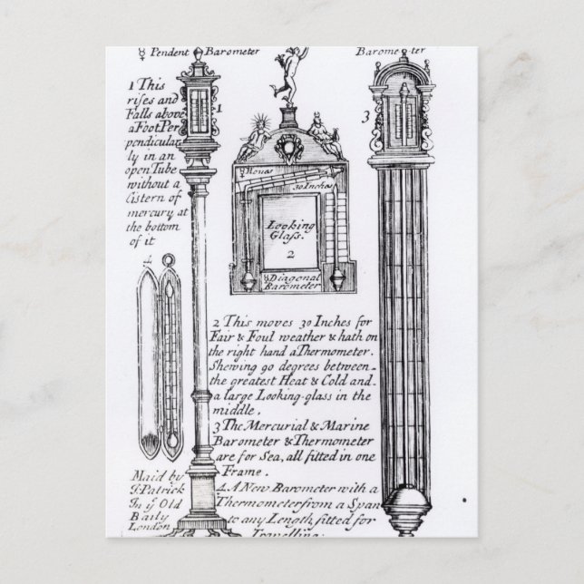 Annotated Illustration of Pendent, Diagonal Postcard (Front)