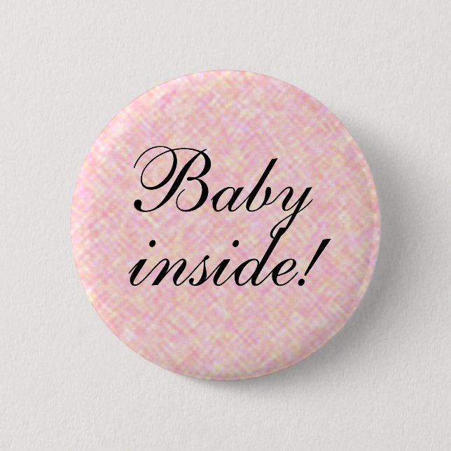 Announcement BABY inside Girl Pinback Button (Front)