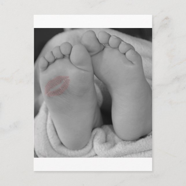 Announcement Baby Shower Crib Nursery Postcard (Front)