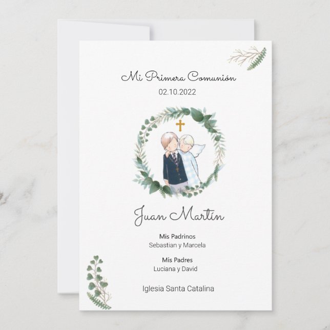 Announcement Comounipa estampita (Front)