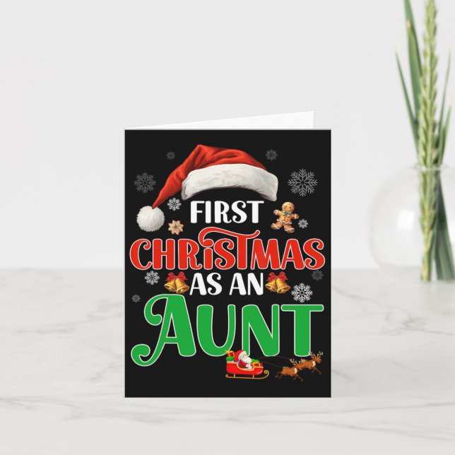Announcement First Christmas As An Aunt Matching F (Front)