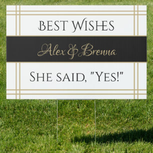 Announcement fun! Engagement yard sign