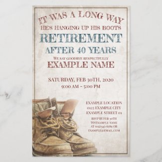 Announcement of retirement with old boots V1.0