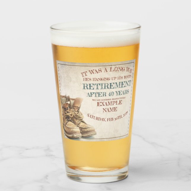 Announcement of retirement with old boots V2.0 Glass (Front Filled)