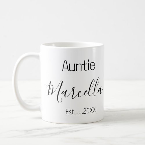 Announcement Trendy Auntie Established Personal Coffee Mug