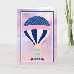 Announcing Birth of New Baby Boy Card