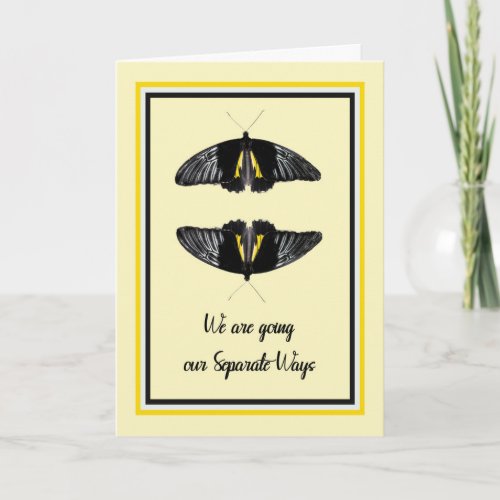 Announcing Divorce Card with Butterflies