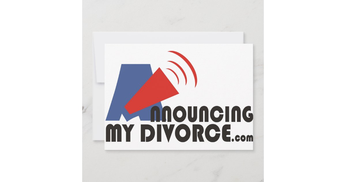 Announcing My Divorce Invitations/Announcements Invitation Zazzle