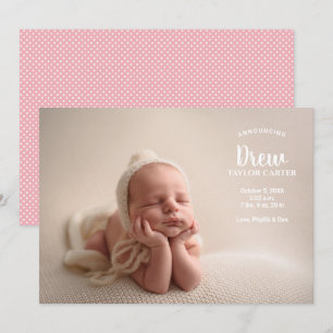 Announcing Our Baby Girl Photo Birth Announcement