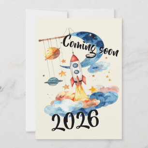 Announcing Pregnancy 2026 Rocket Space  Invitation