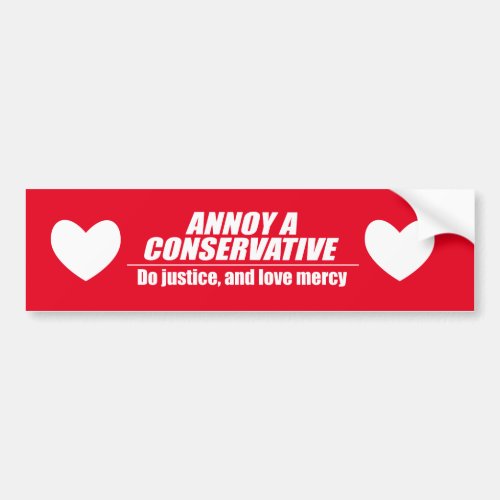 Annoy a Conservative _ do justice Bumper Sticker