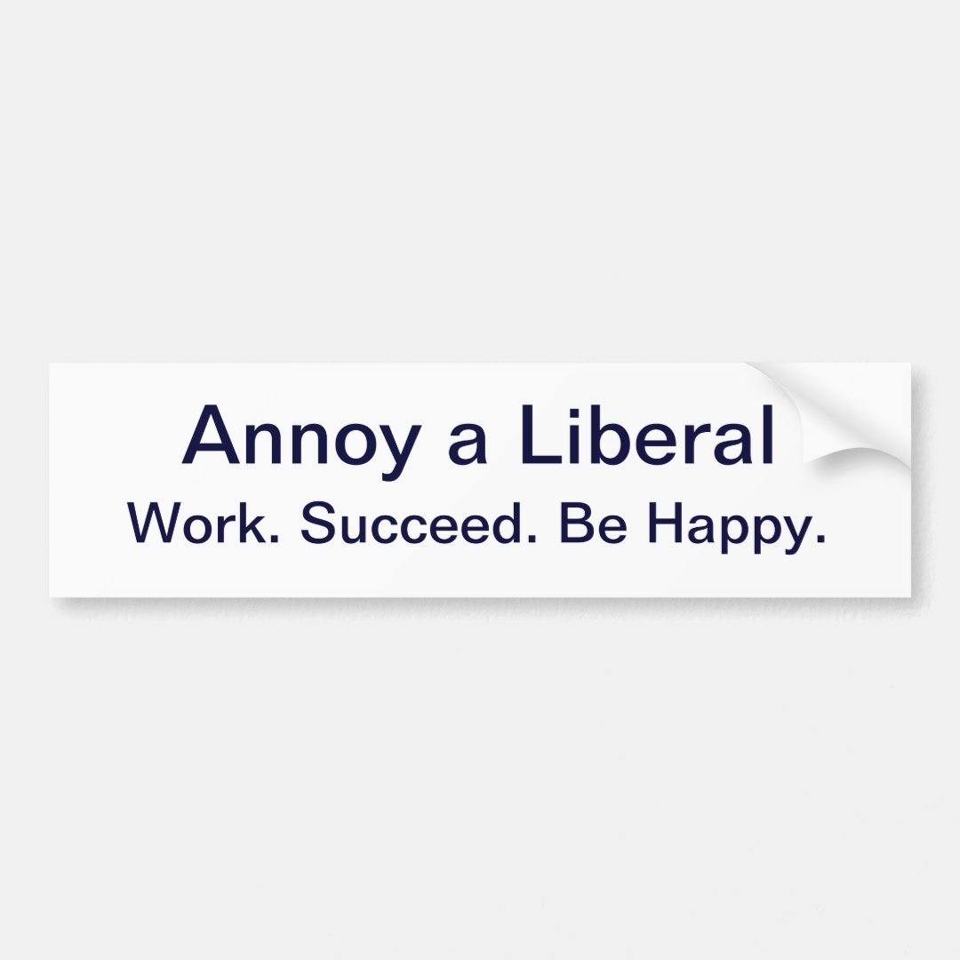 Annoy A Liberal Bumper Sticker – 10x3 Inch Vinyl Car Decal For Windows, Laptops, Fridge & More | Weather-Resistant
