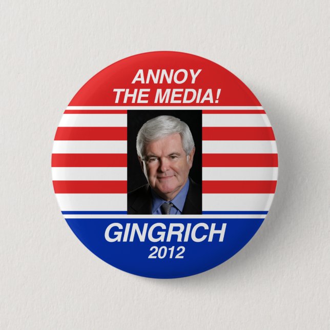 Annoy the Media Pinback Button (Front)