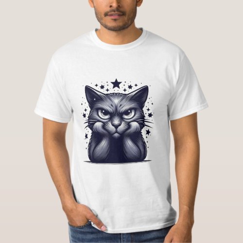 Annoyed black cat T_Shirt