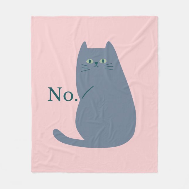 Annoyed Cat Fleece Blanket (Front)