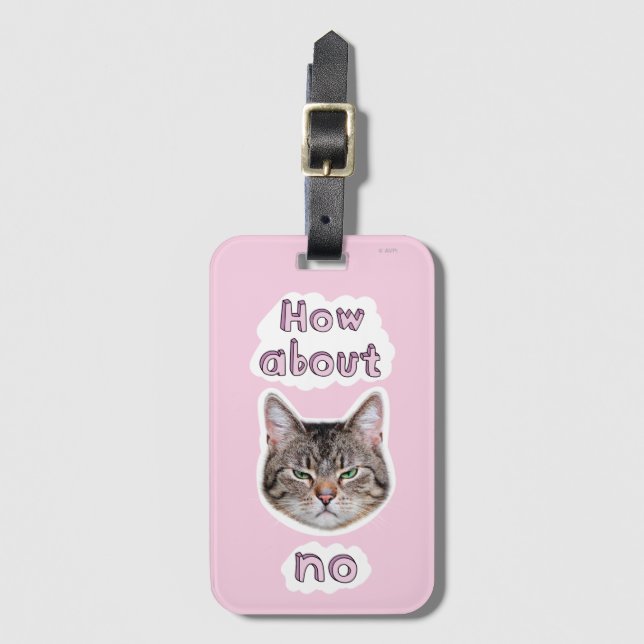 Annoyed Cat Luggage Tag (Front Vertical)