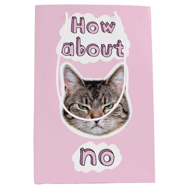Annoyed Cat Medium Gift Bag (Front)