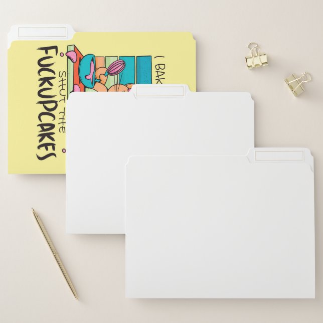 Annoyed Cupcake Cat | Gift For Student File Folder (Set)